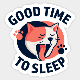 Sleeping cat Good Time To Sleep Sticker